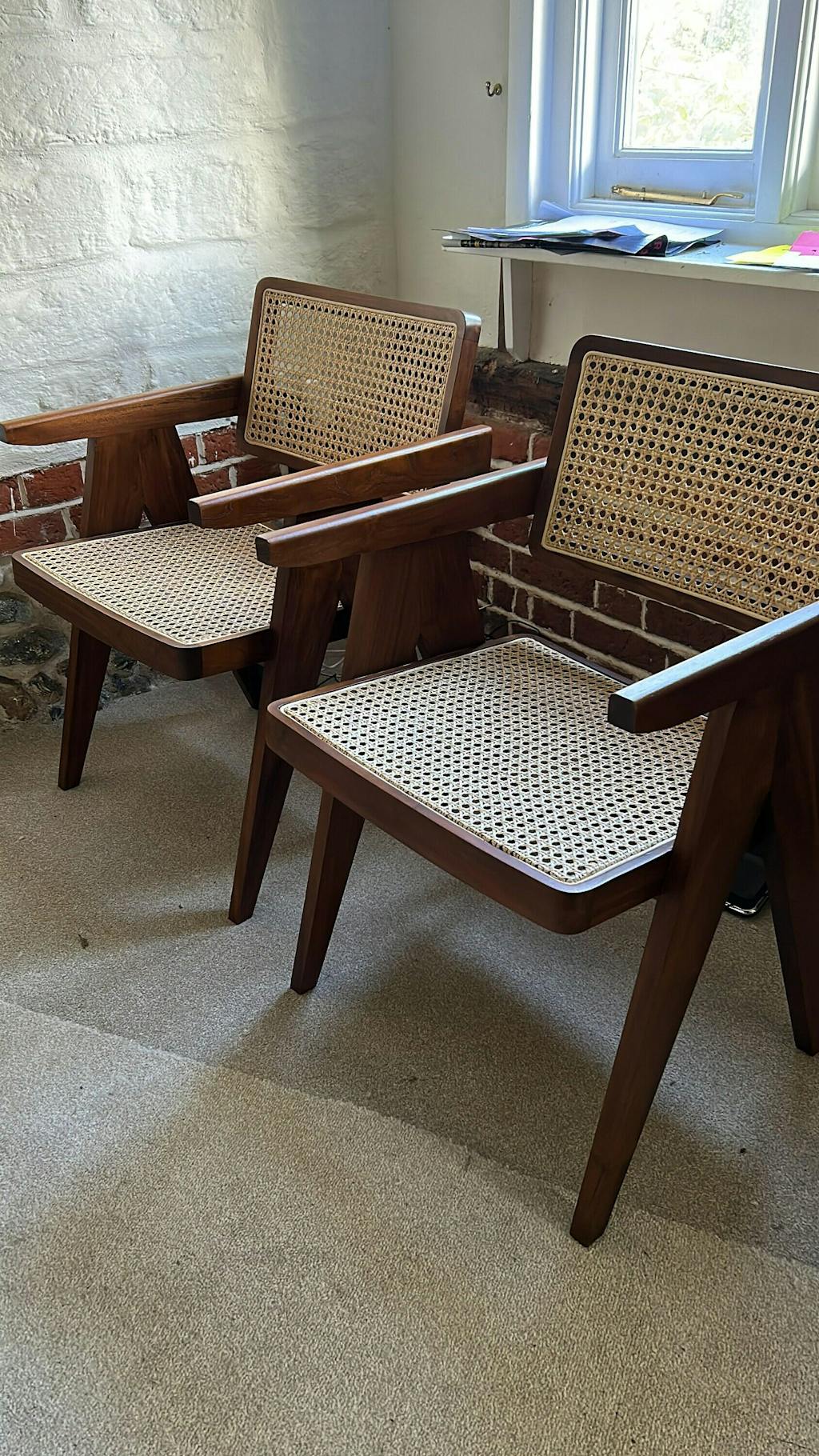 Cane Dining with Arm Chair - Black