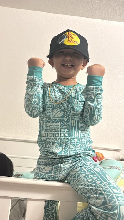 Hibiscus Kiss Long Bamboo Pajamas