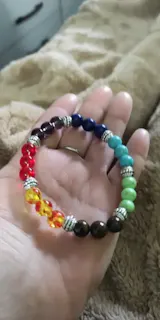  7 Chakra Healing Stone Bracelet – Adjustable Yoga & Reiki Jewelry ✨