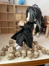 10/20Pcs Gothic Skull & Mushroom Mini Sculptures – Halloween Ornaments for Garden, Terrarium & Potted Plant Decor