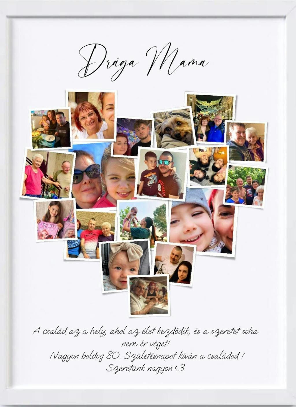 Szív alakú fotókollázs - Polaroid I.