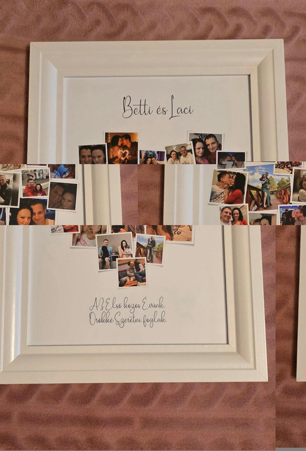 Szív alakú fotókollázs - Polaroid I.