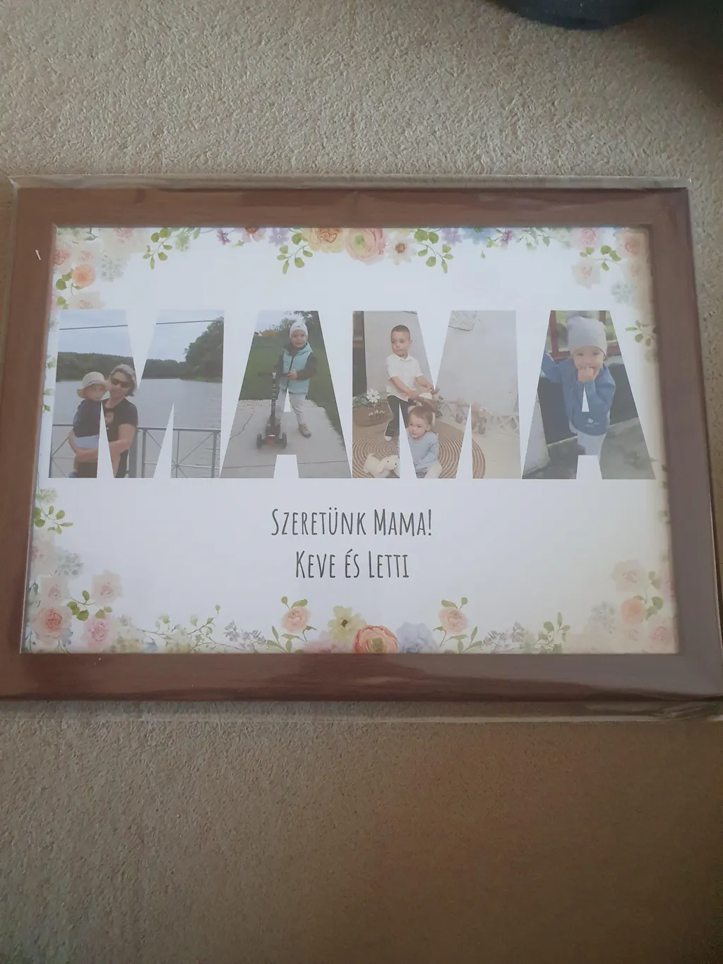 Mama Fotókollázs No.1 - Virágos Illusztrációval