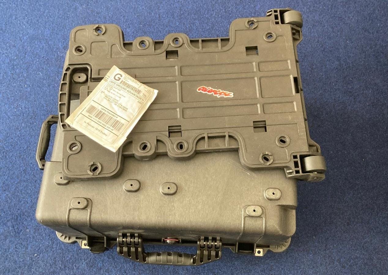 Pelican 1610 / 1620 Back Plate. Trolley Kit - With Wheels - ColorCase