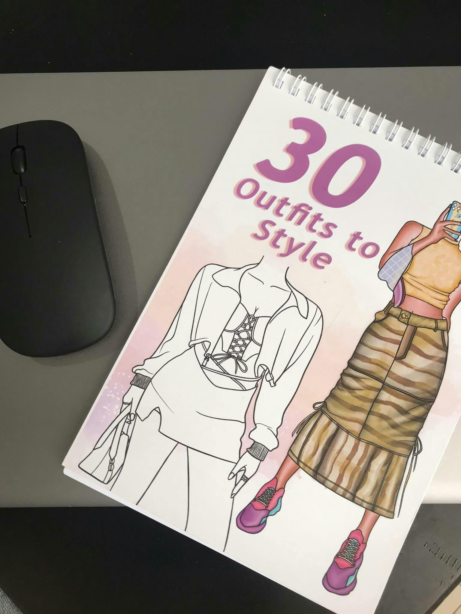 Coloring Hug™ 30 Outfits to Style - Fashion Coloring Book: Your Unique