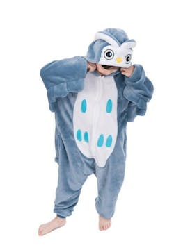 Combinaison Pyjama Garçon Chouette Bleu