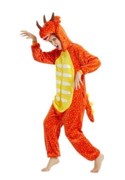 Combinaison Pyjama Dragon Orange