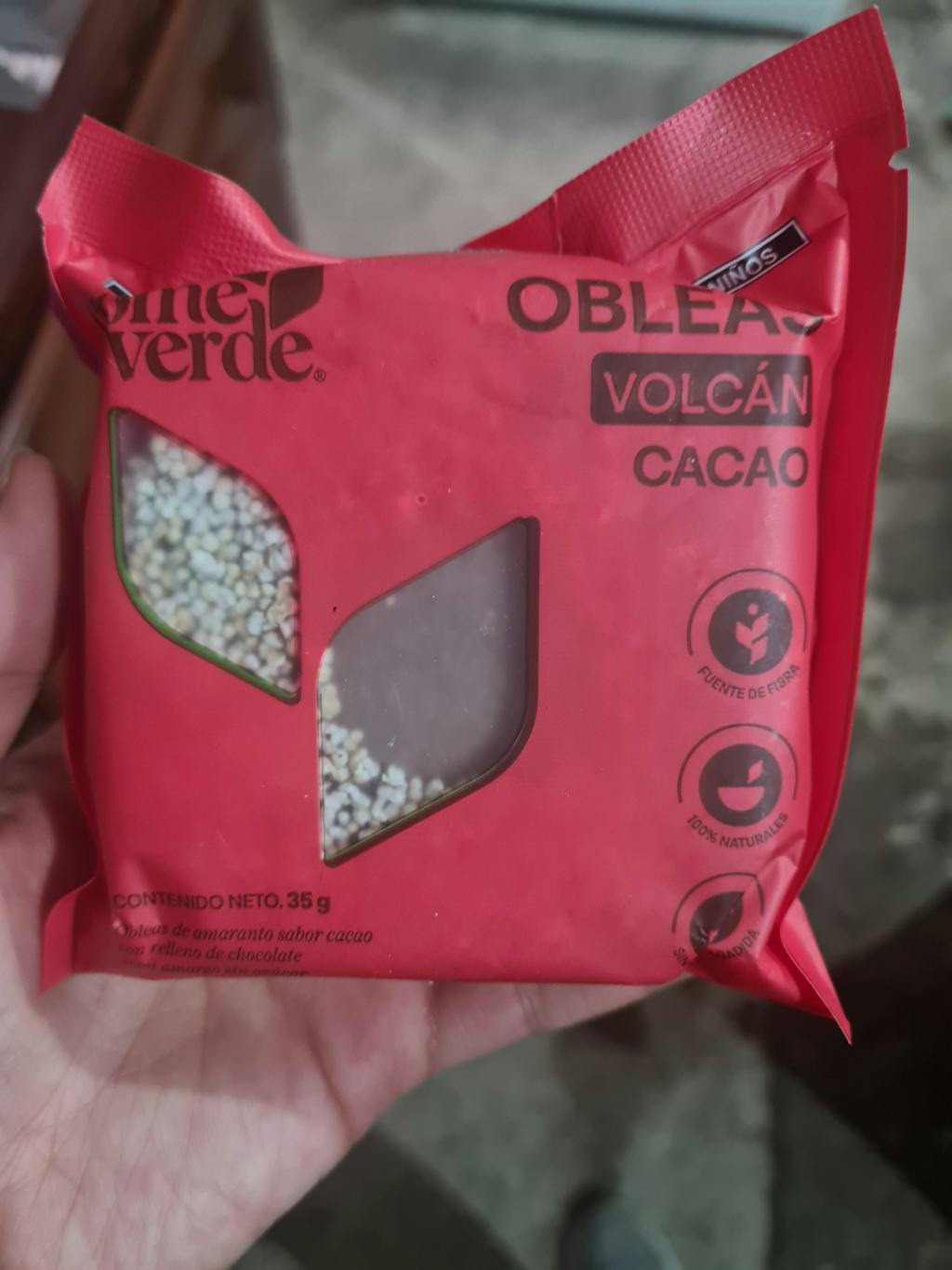 OBLEAS VOLCÁN DE CACAO 35g