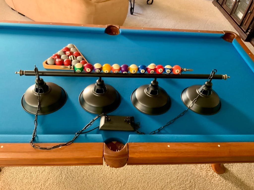 ComiLED Pool Table Light Fixture, 4-Light, 50 Inch (Bulb Not Included)