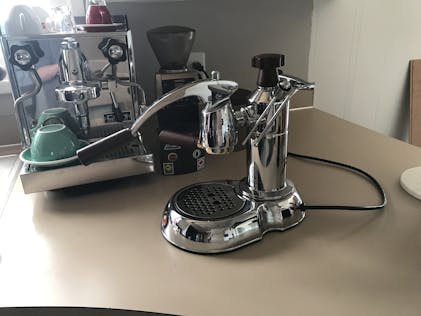 La Pavoni Stradivari Manual Espresso Machine - Wood & Chrome - ESW