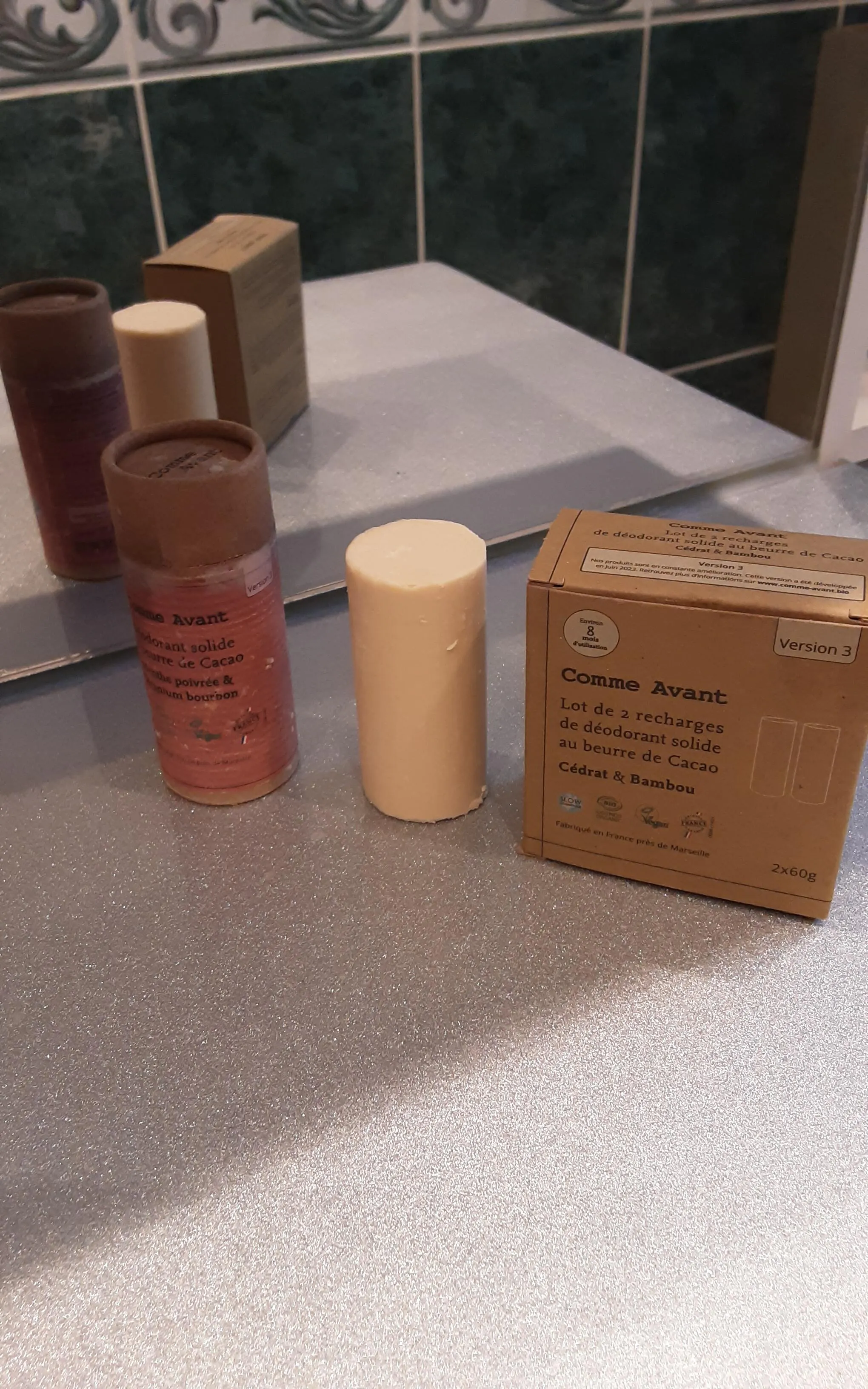Comme Avant -- Déodorant solide cédrat & bambou (recharges x 2) - 120 g