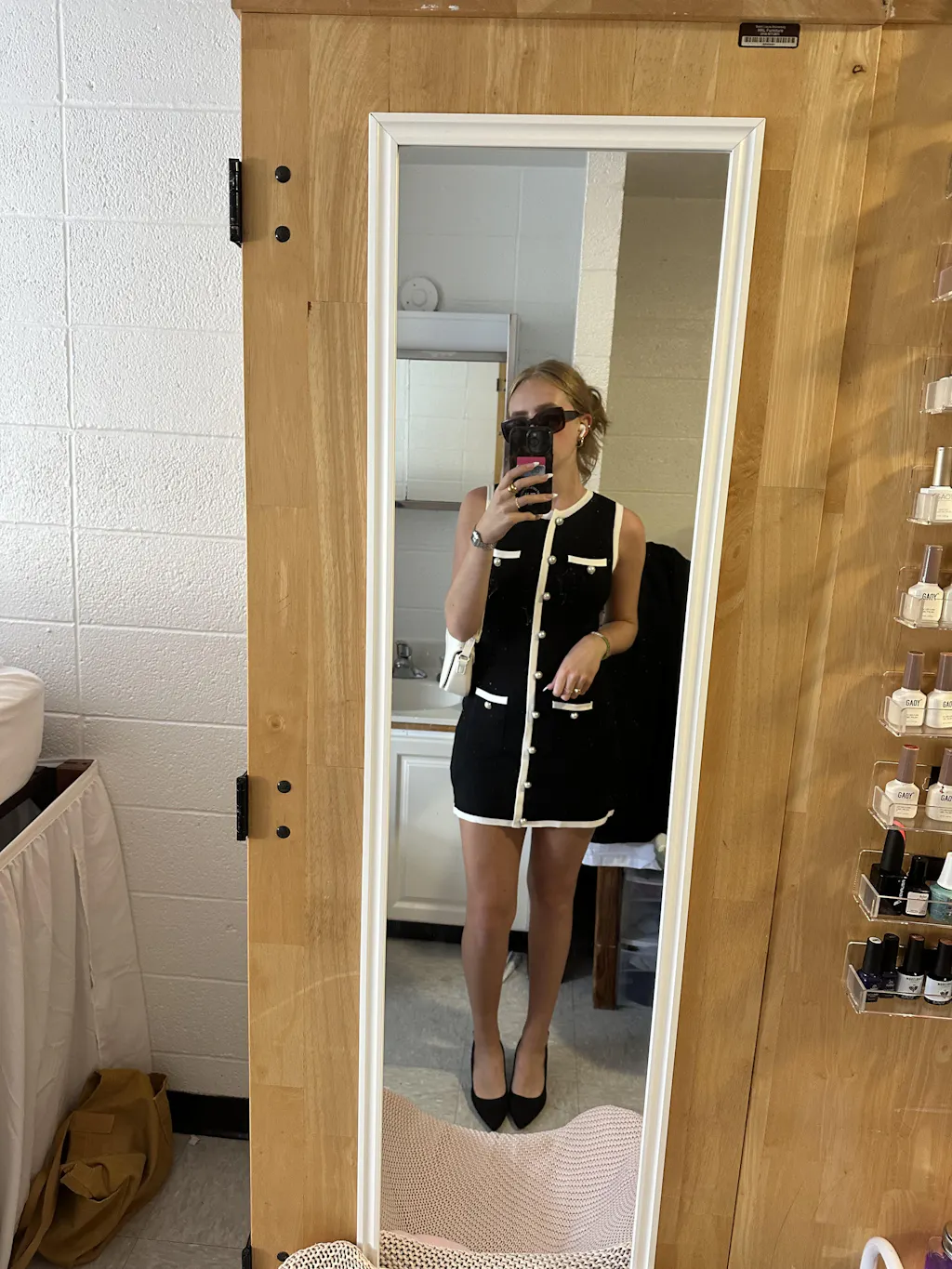 Short Sleeve Sweater Dress with Pockets main image 0