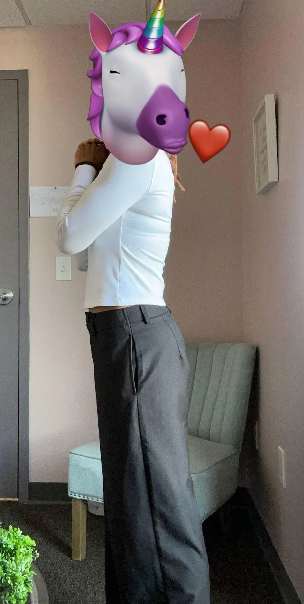 Pink Side Snap Button Wide Leg Pants main image 0