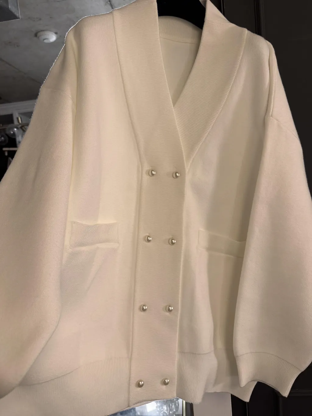 Button Down V-Neck Cardigan with Pockets main image 0
