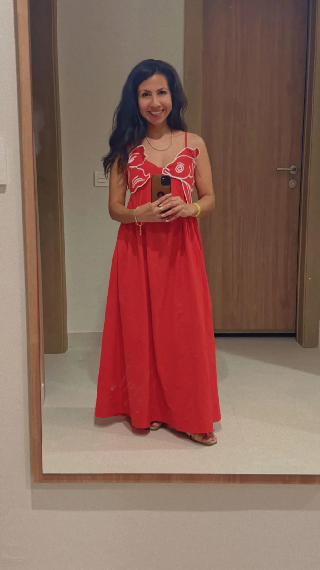 Semi-Sheer Cami Long Dress