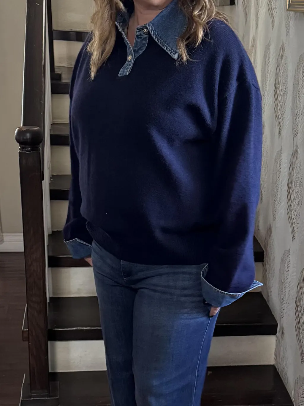 Two Lapel Knit Sweater