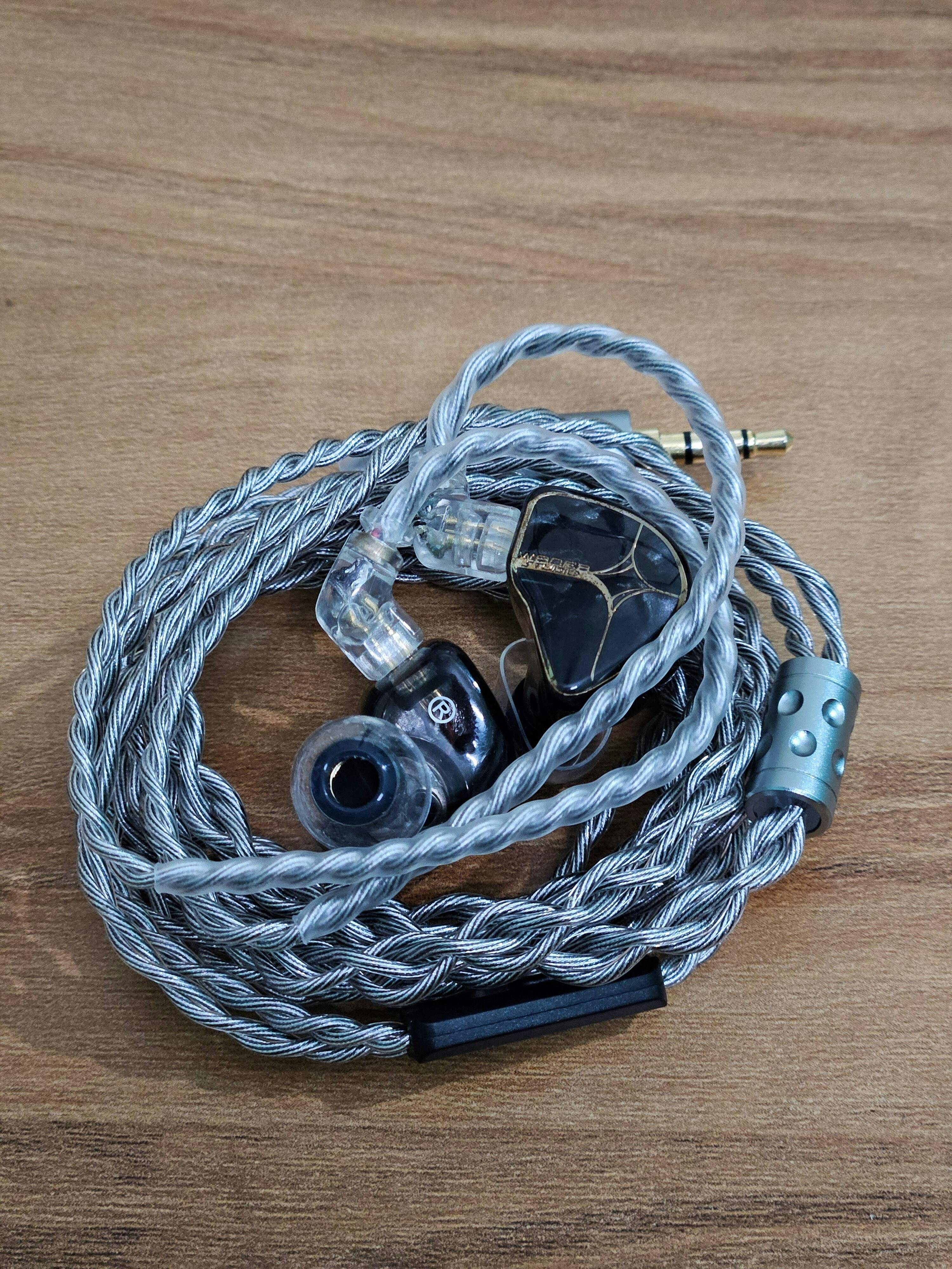 QKZ - T7 IEM Cable - 4-Core Upgrade | Silver-Plated, Mic, 1.2m
