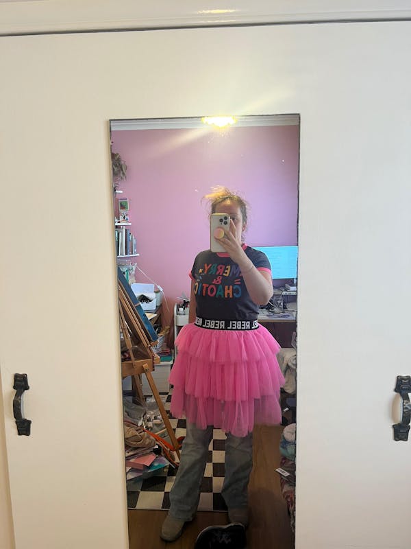 Merry & Chaotic Grey Fitted Ringer Tee - PREORDER