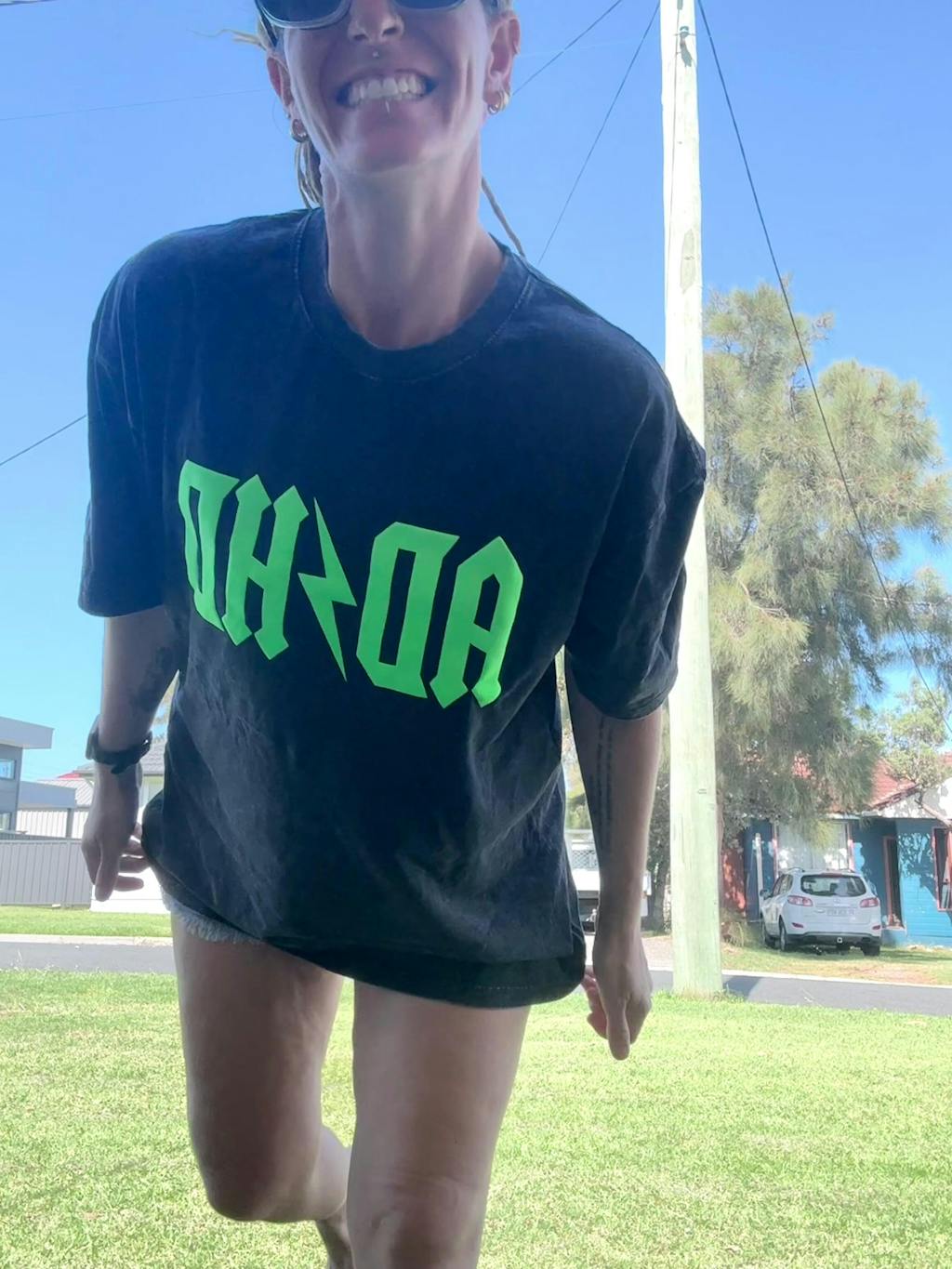 Mad as A Cut Snake Charcoal Womens Tee