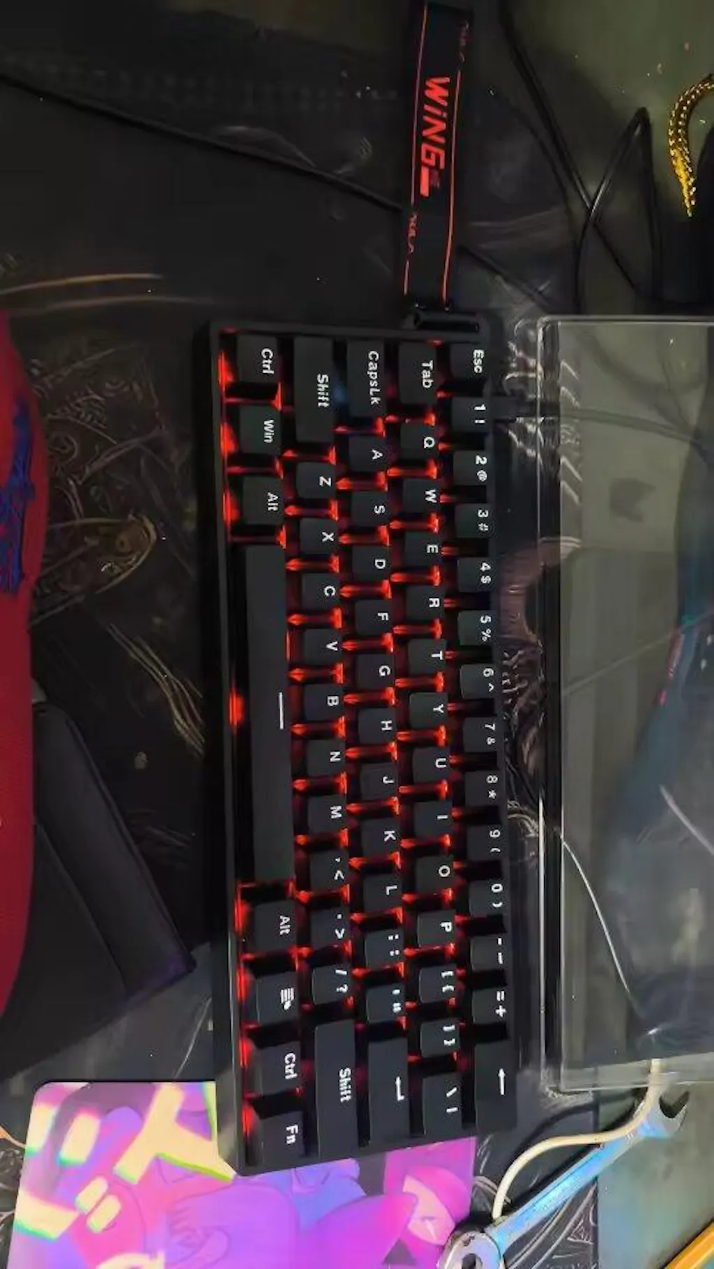 AULA WIN 60 HE Clavier Mécanique magnétique – Interrupteurs Magnétiques, 8000 Hz, RGB Complet (Noir)