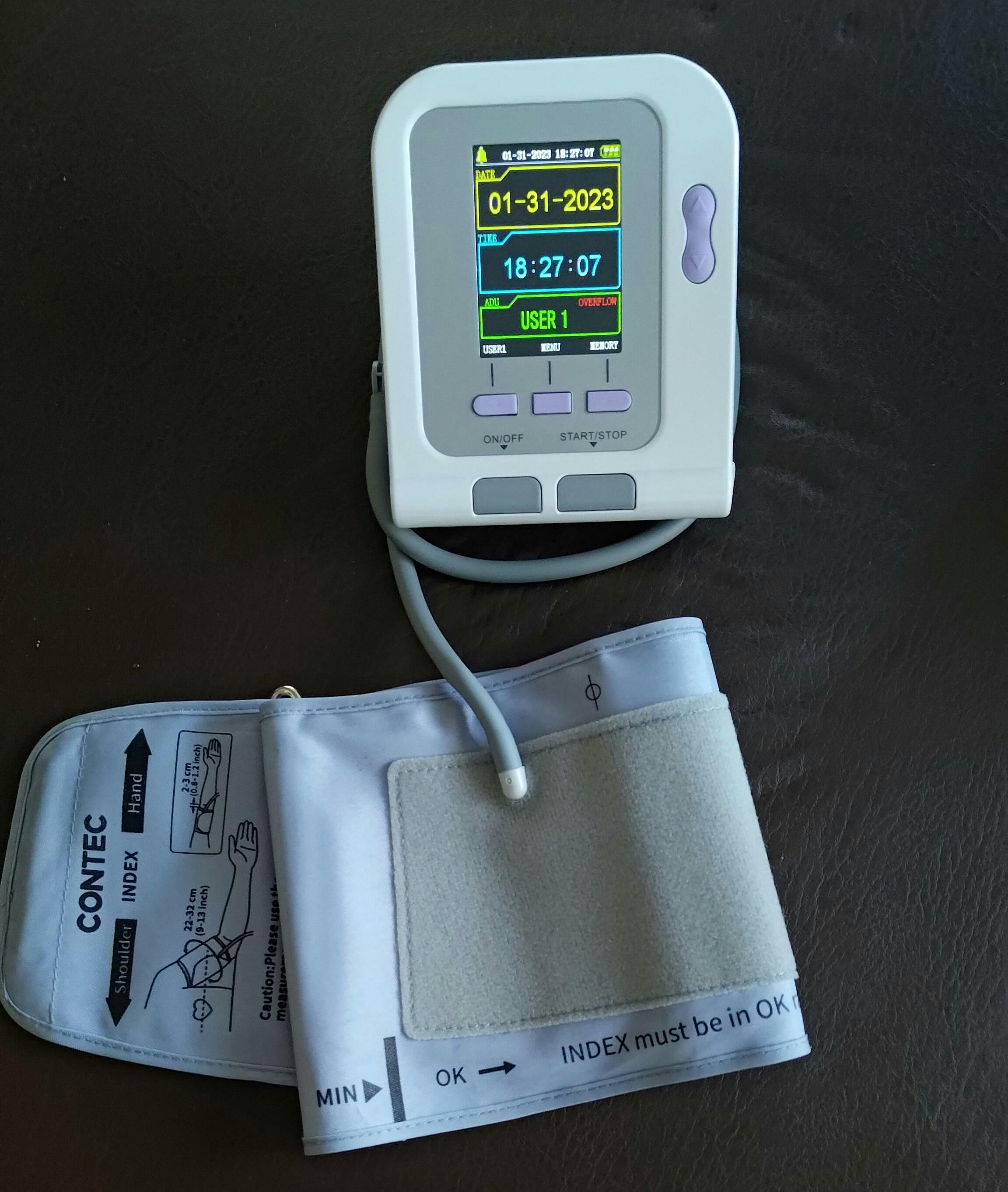 thumbnail image 2 of CONTEC 08A CE&FDA Electronic Digital Blood Pressur... - Grandado 2 of 9
