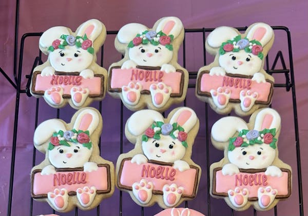 Bunny Name Plaque Girl Cookie Cutter | Stamp | Stencil #1