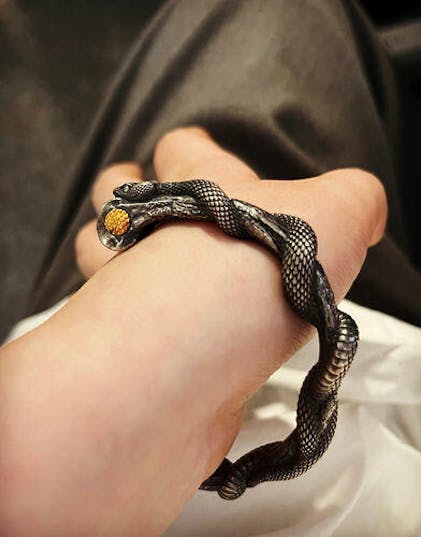 The Snake Skin Double Wrap Bracelet