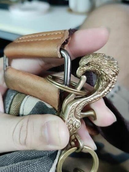 COPPERTIST.WU Brass Keychain Eagle Keychain Clip Metal Animal Keychains  Mens Cool Eagles Head Key Clips for Keychains Original Handcrafted Designer  : : Clothing, Shoes & Accessories