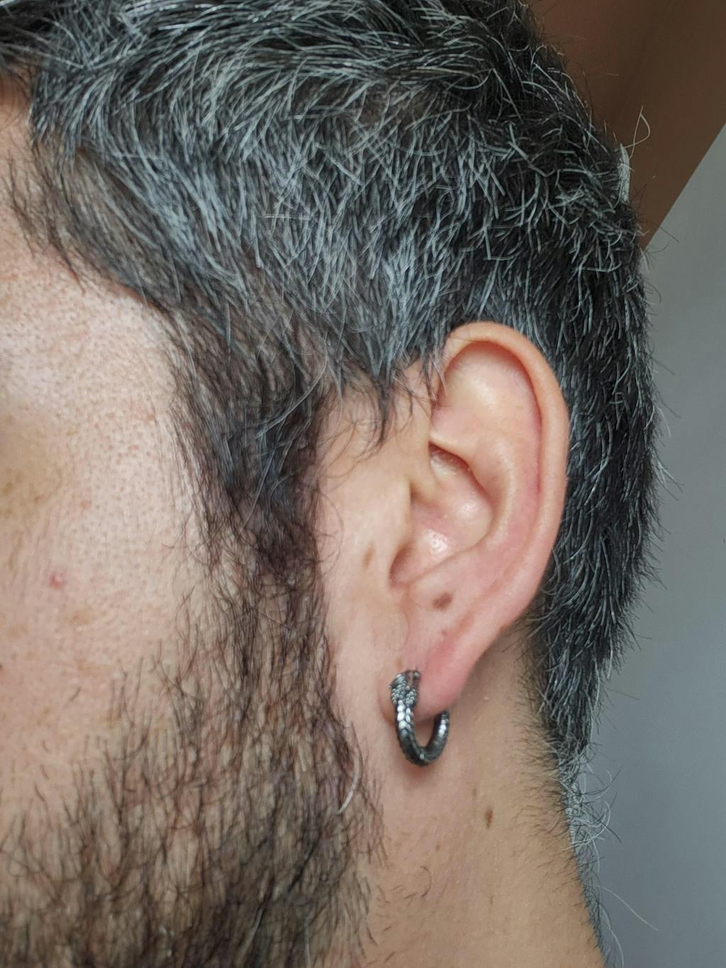 Handmade Ouroboros Snake Huggie Earrings Brass Jewelry COPPERTIST.WU