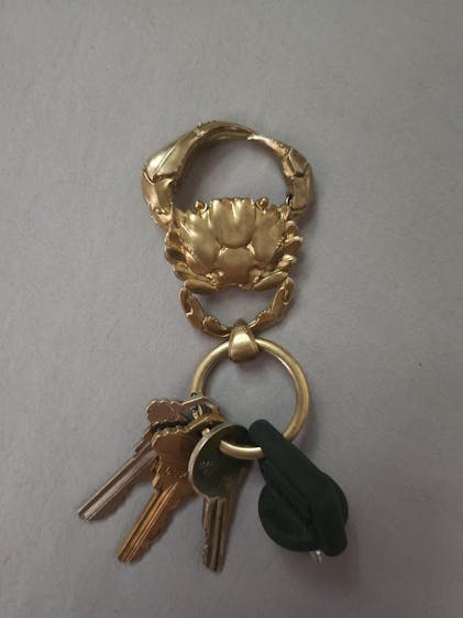 Crab Keychain, Oceanic Elegance