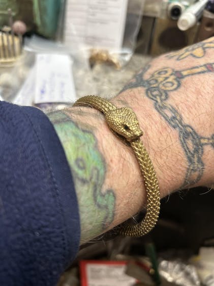 Unique Ouroboros Bracelet, Snake Bangle
