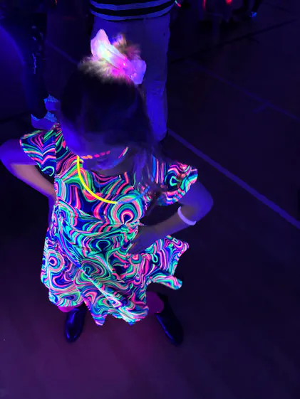 open lace back dress Girls Glow Party Dress Light Up Butterfly Tulle Gown with 3D Wing Spar –  Sun Baby main image 0