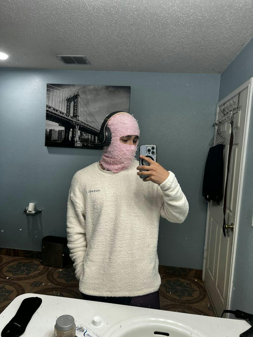 Distressed Knit Pooh Shiesty x DaBaby Ski Mask Knitted Balaclava Core