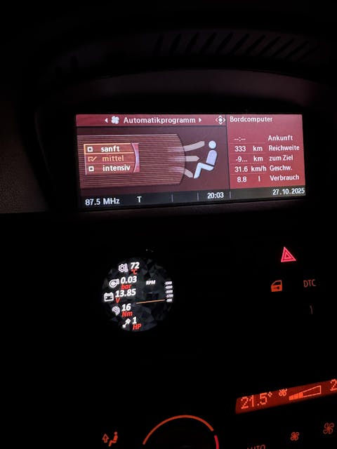 Datendisplay für BMW 3er E9x E90 E91 E92 E93