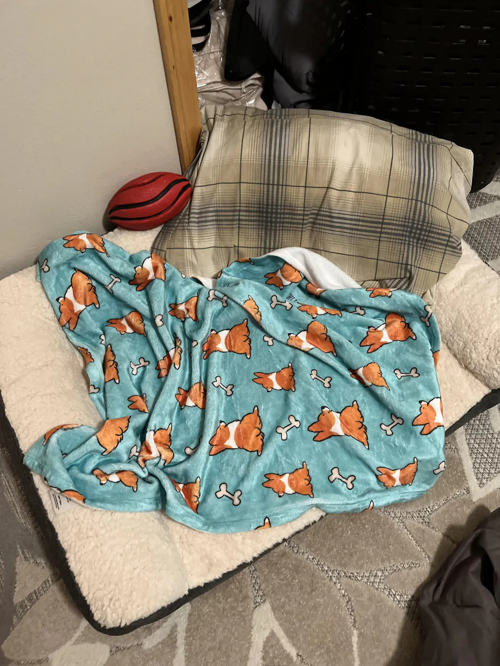 Corgi Blossom Delight Quilted Blanket NCU0DK1558 main image 0