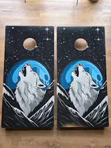 Wolf Howling Cornhole Boards - Pro Solution Elite Series