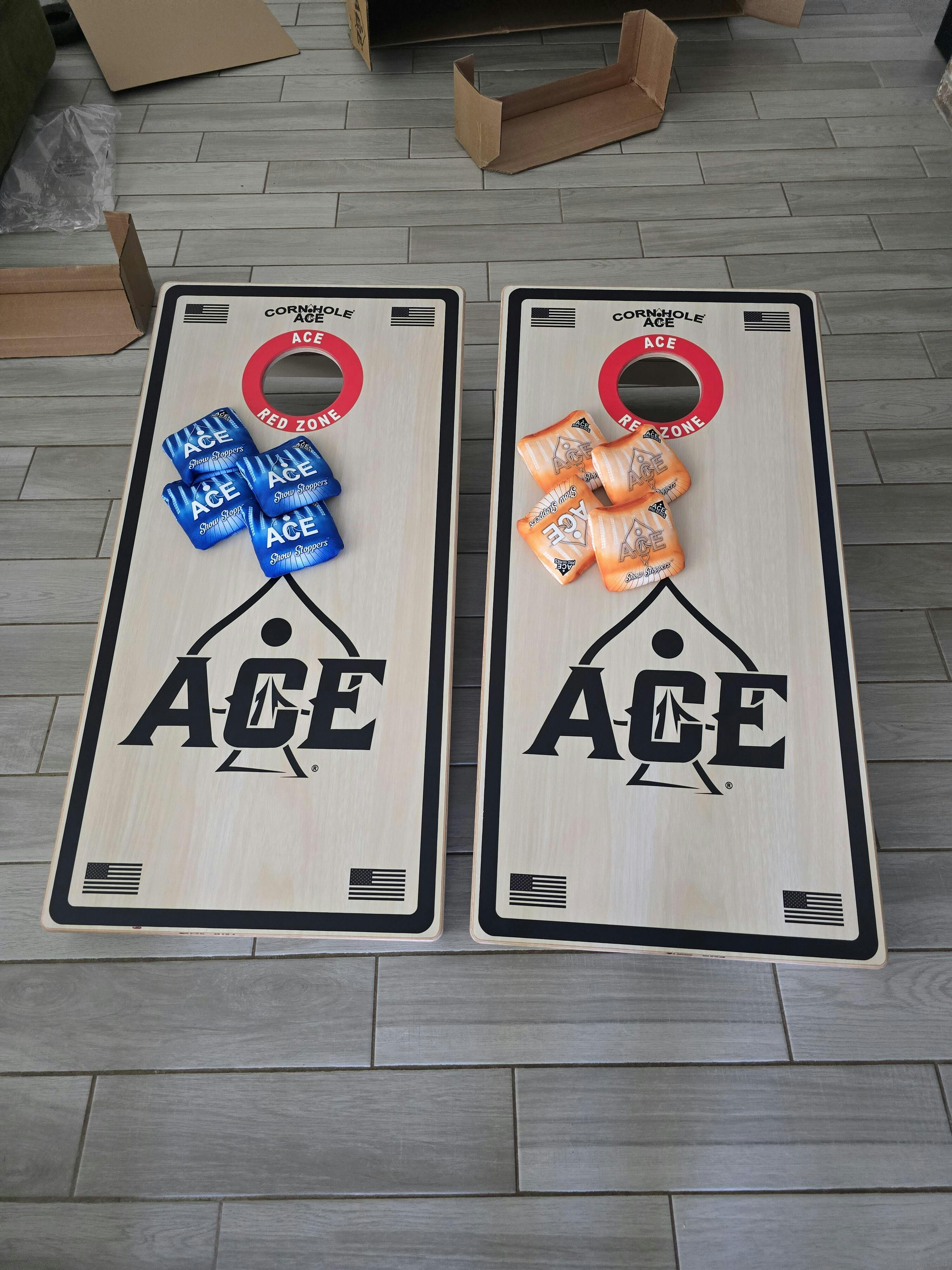 ACE Red Zone Cornhole Board Set | Professional – CornholeAce