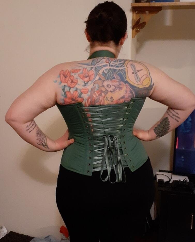 Military Inspired Burlesque Corset
