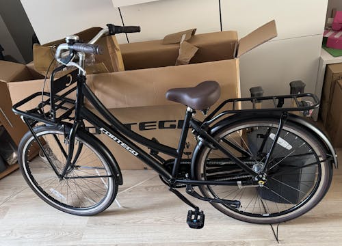 Cargo Meisjesfiets 26 inch - 3 Versnellingen - Mat-Zwart