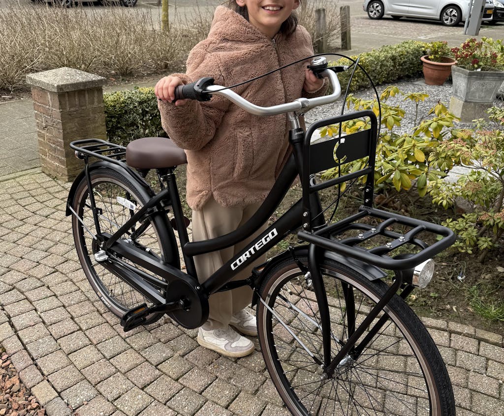 Cargo Meisjesfiets 26 inch - 3 Versnellingen - Mat-Zwart