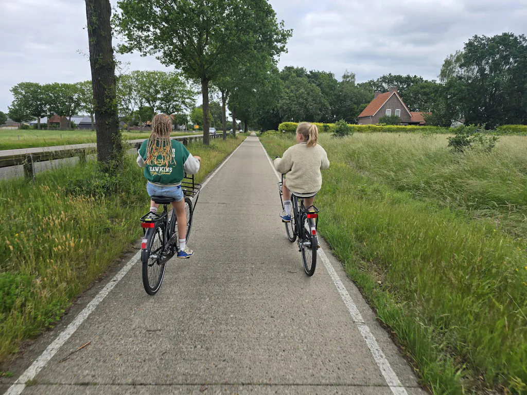 Omafiets Meisjesfiets 26 inch Mat-Zwart + Voordrager