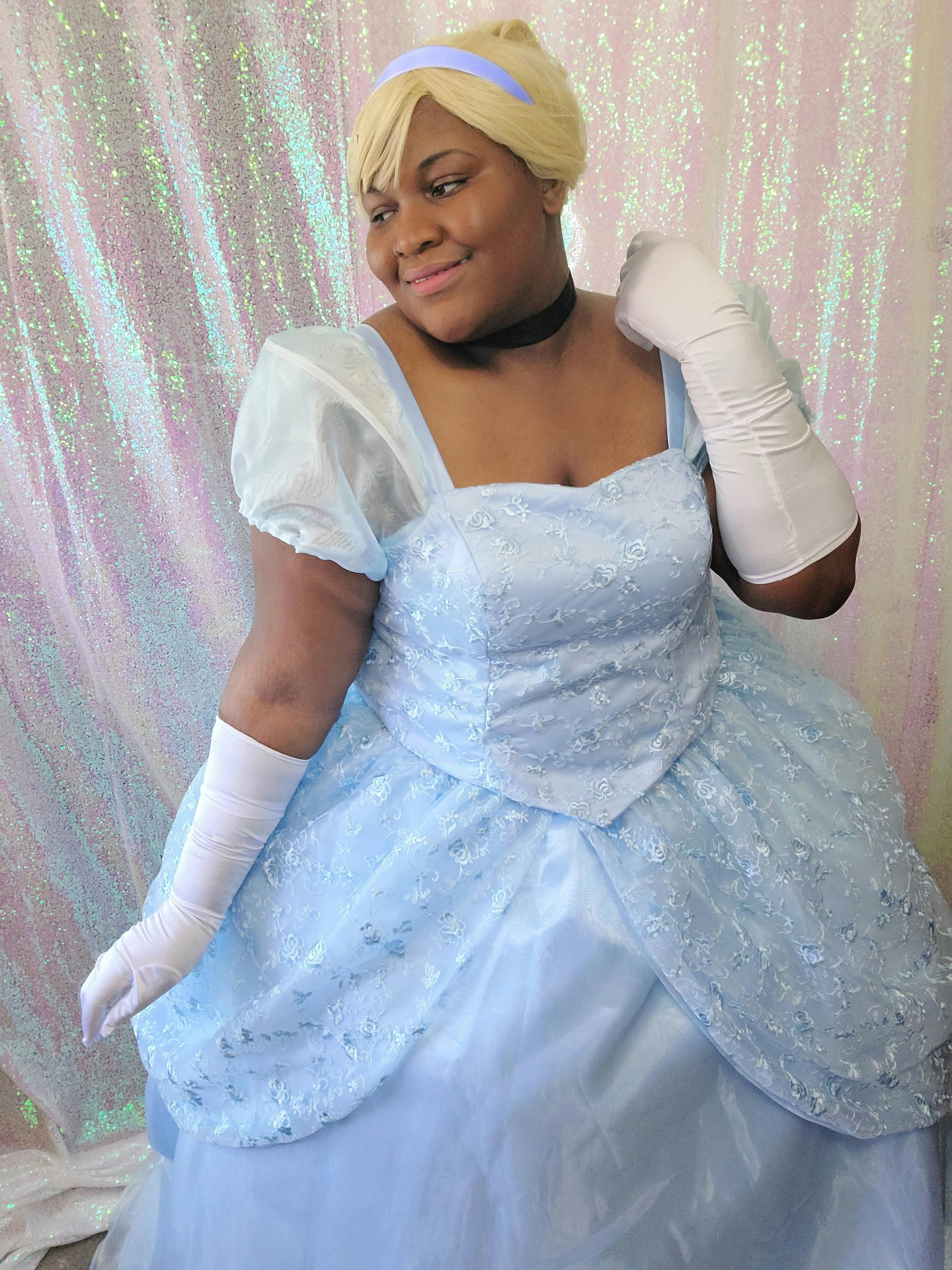 Princess Cinderella Classic Ballgown In Floral Overlayer Cosplay