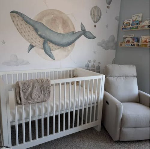 Whale Moon Sky Cloud Wall Mural SM006