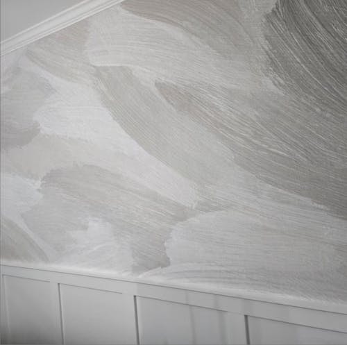 Beige Green Brush Strokes Wall Mural CCM188