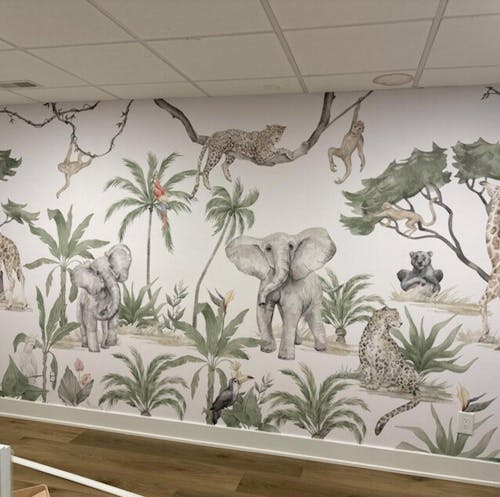 Tropical Animal Safari Wall Mural CCM187