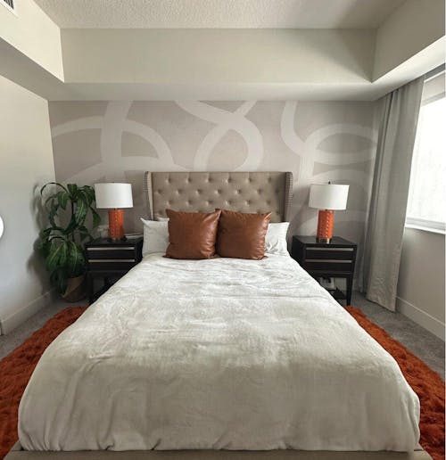 Neutral Beige Lines Wall Mural AM007