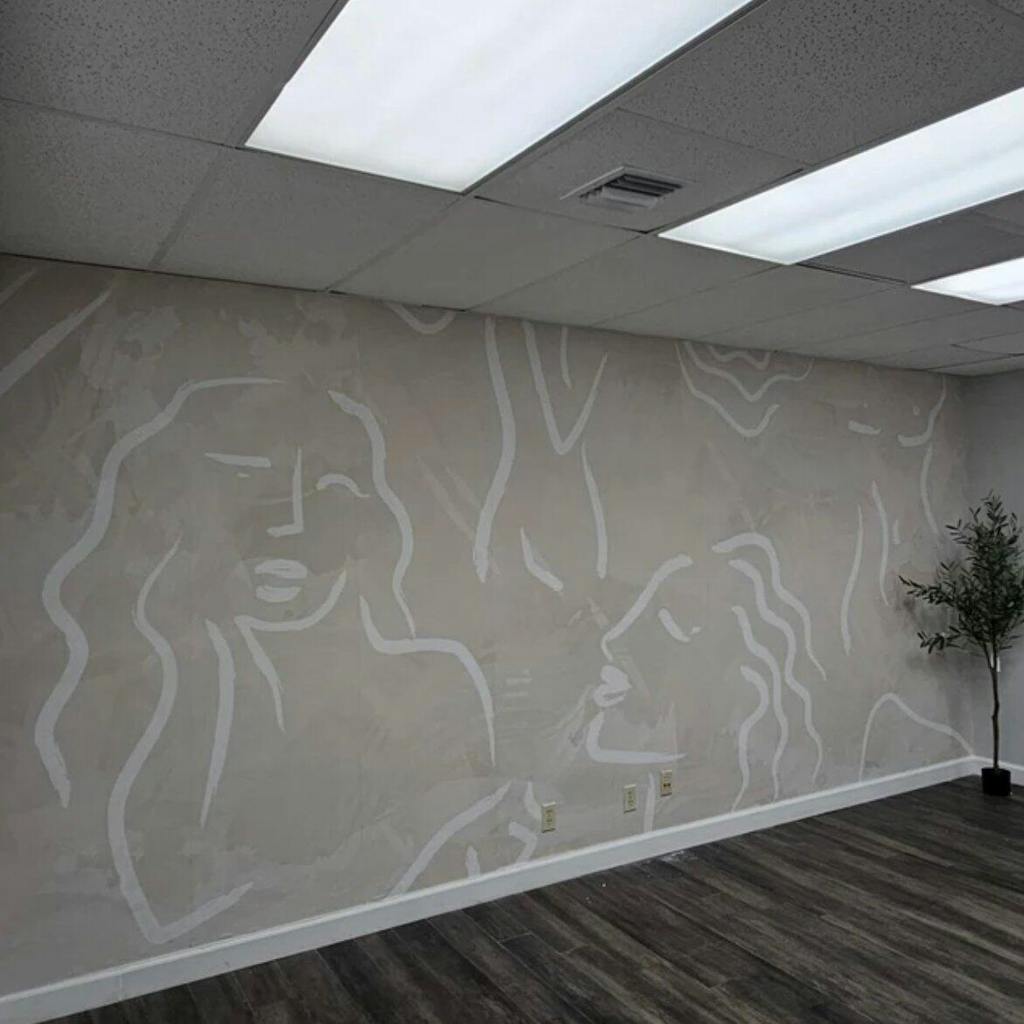 Brown Body Line Wall Mural AM016