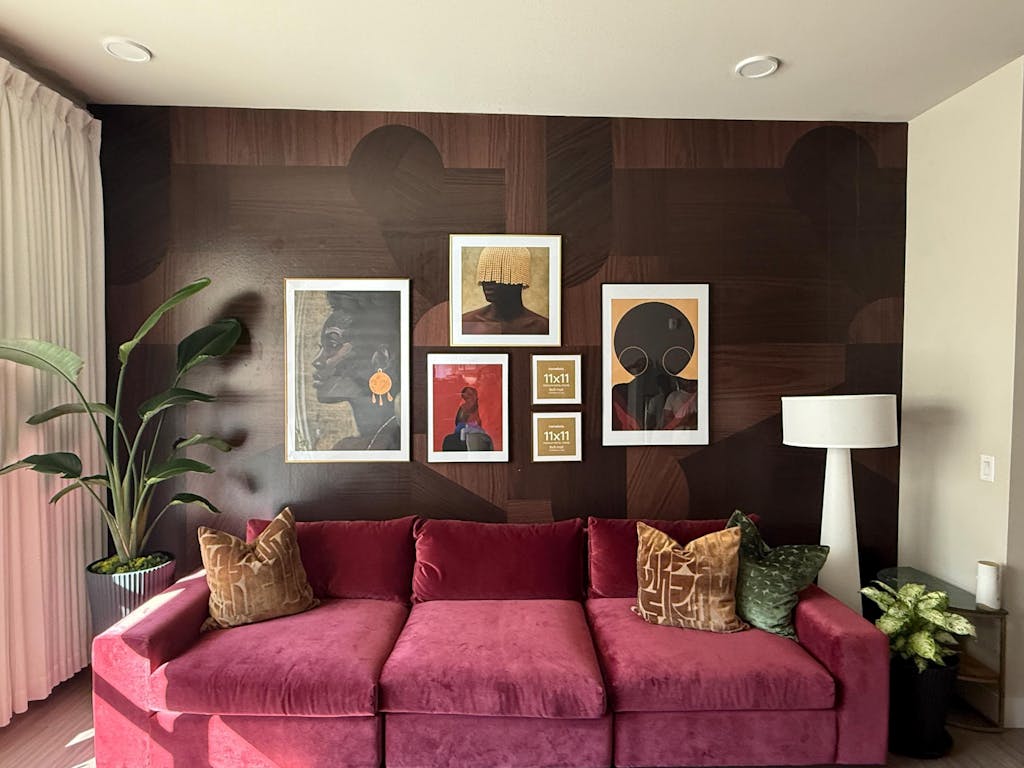 Dark Walnut Wood Texture Wall Mural AM098