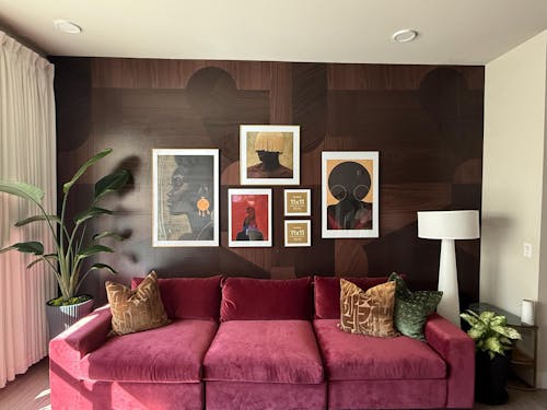 Dark Walnut Wood Texture Wall Mural AM098