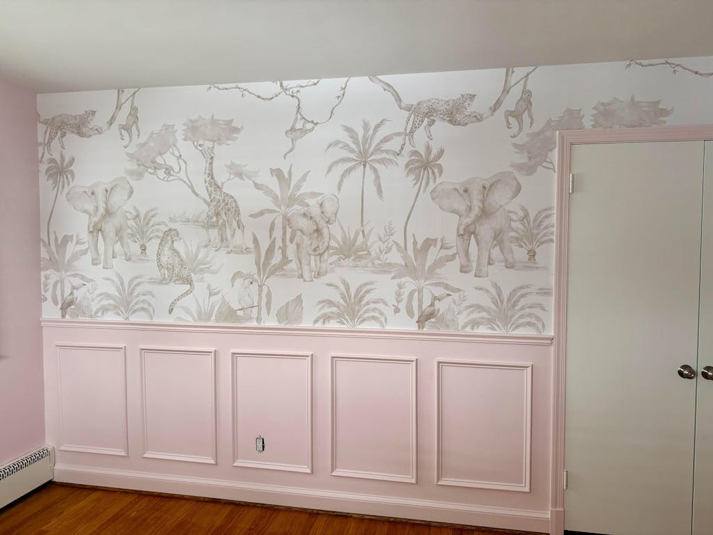 Neutral Safari Animal Wall Mural – Peel and Stick Nursery Wallpaper CCM177